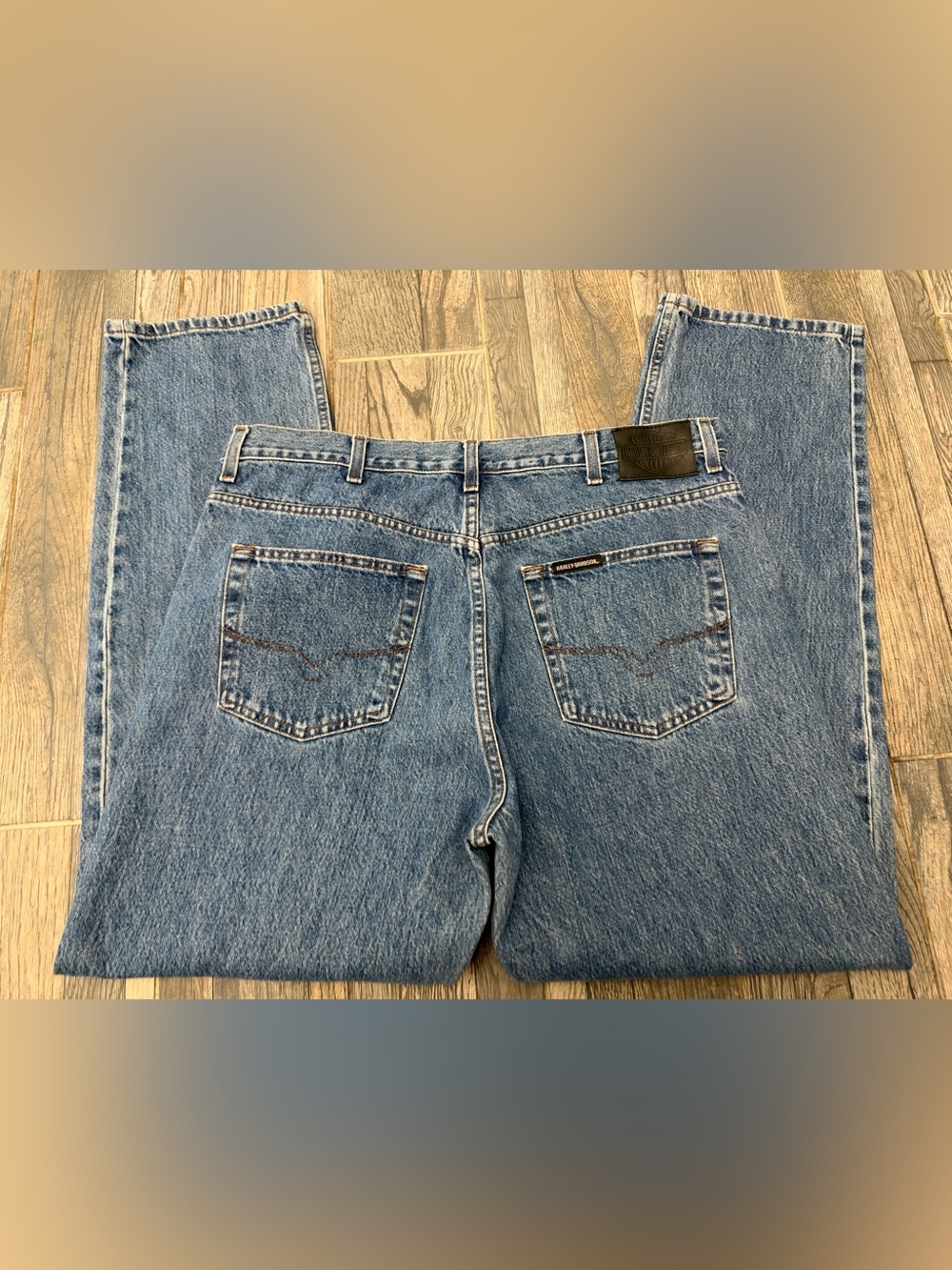Vintage Style Light Blue Men’s Jeans by Harley-Davidson 38 x 32